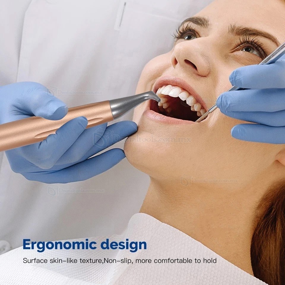 Escariador ultras&oacute;nico y aeropulidor dental 2 en 1 con puntas de titanio y pedal